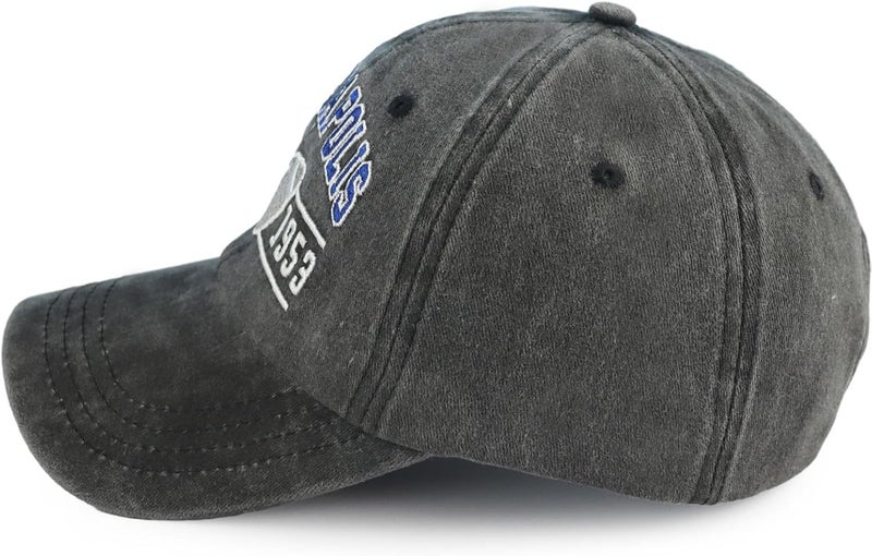 Terojnkl Embroidered City Football Hat for Men Women, Adjustable Unisex Cotton Fans Baseball Cap - Image 3